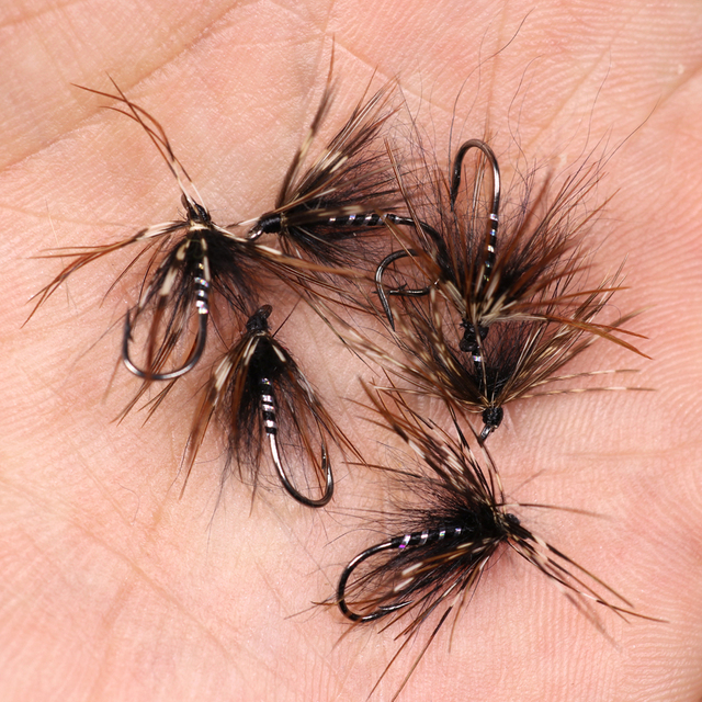 Bimoo 6 sztuk przynęta Tenkara Fly #12 różne kolory na pstrąga - Wet Fly z miękkim Hackle, Emerger larwy nimfa, kolczasty hak - Wianko - 24