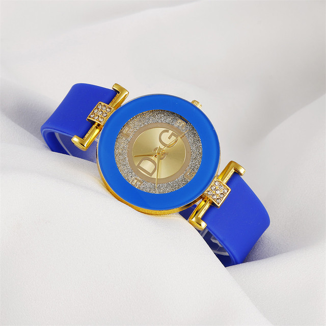 Nowoczesny zegarek damski z czarnym i białym paskiem silikonowym oraz dużą tarczą - 2021 nowa kolekcja - Wianko - 1