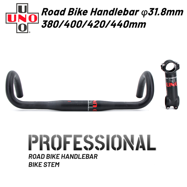 UNO Racing kierownica rowerowa 31.8mm ultralekka Drop Bar 380/400/420/440mm - Wianko - 1