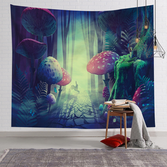 Hippie psychodeliczny kolorowy grzyb gobelin do dekoracji wieloosobowego pokoju i salonu - Wianko - 10