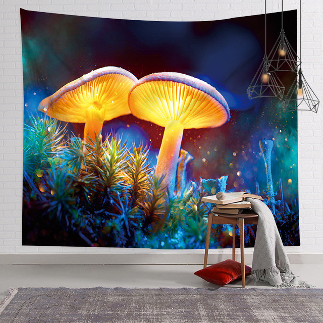Hippie psychodeliczny kolorowy grzyb gobelin do dekoracji wieloosobowego pokoju i salonu - Wianko - 12