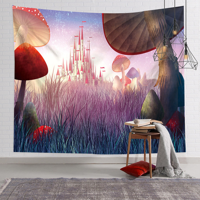 Hippie psychodeliczny kolorowy grzyb gobelin do dekoracji wieloosobowego pokoju i salonu - Wianko - 19