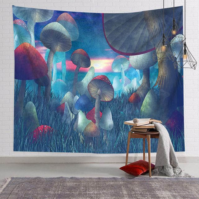 Hippie psychodeliczny kolorowy grzyb gobelin do dekoracji wieloosobowego pokoju i salonu - Wianko - 14