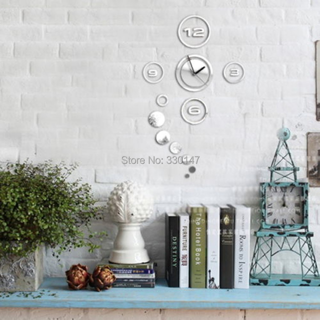 Naklejka akrylowa zegar, styl lustro, dekoracja wnętrza, zegar ściany - Wianko - 3