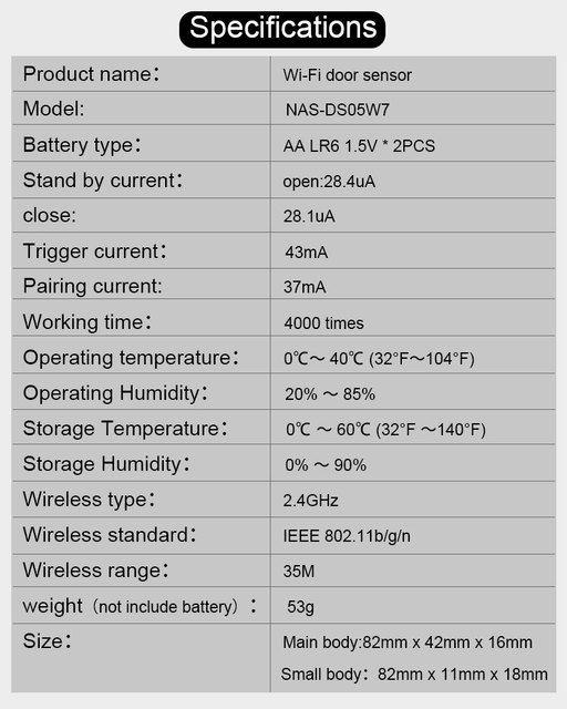 Czujnik Wifi do okien i drzwi Tuya - inteligentny system kontroli temperatury z funkcją alarmową, kompatybilny z Alexa i Google Home - Wianko - 19