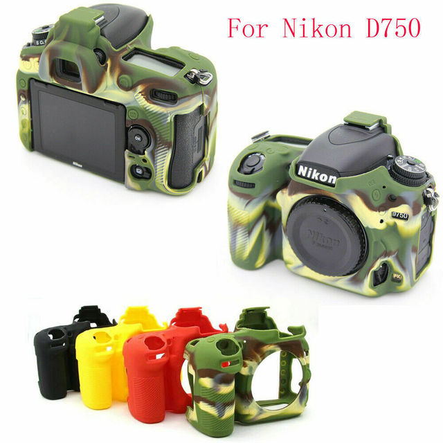 Miękka silikonowa gumowa torba do przechowywania aparatu cyfrowego Nikon D750, odporna na zarysowania, z pokrywą skrzynką w stylu skóry - Wianko - 1