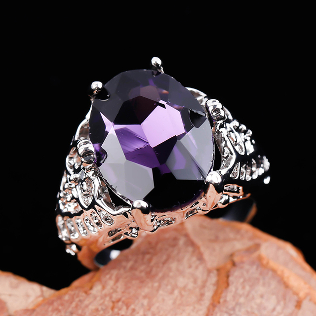Modny pierścień kryształowy ze stali nierdzewnej - damski prezent, biżuteria ślubna - Wianko - 33