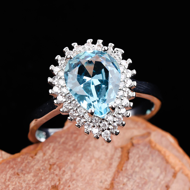 Modny pierścień kryształowy ze stali nierdzewnej - damski prezent, biżuteria ślubna - Wianko - 30