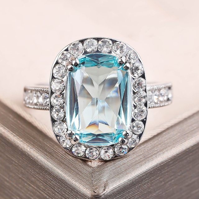 Modny pierścień kryształowy ze stali nierdzewnej - damski prezent, biżuteria ślubna - Wianko - 25