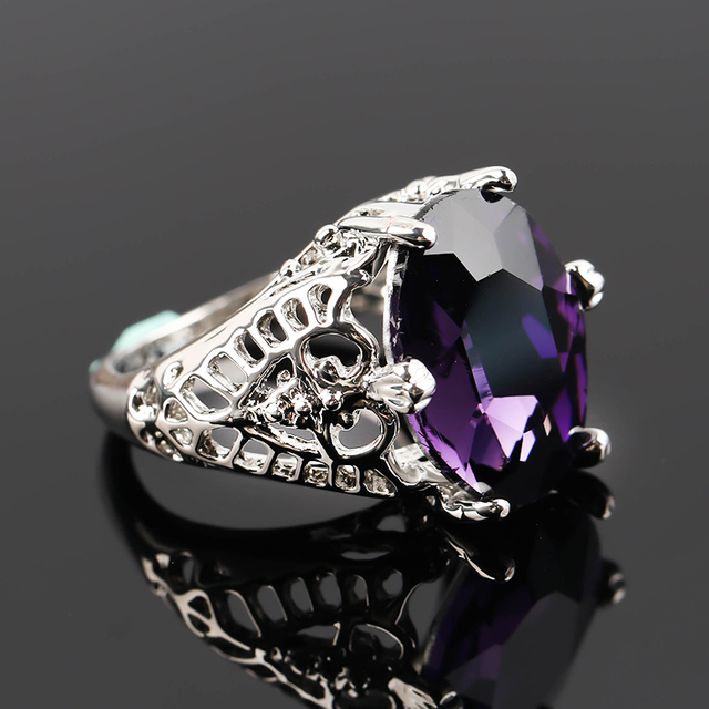 Modny pierścień kryształowy ze stali nierdzewnej - damski prezent, biżuteria ślubna - Wianko - 35