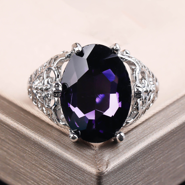 Modny pierścień kryształowy ze stali nierdzewnej - damski prezent, biżuteria ślubna - Wianko - 32