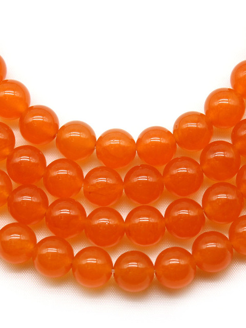 Naturalny kamień AAA pomarańczowy chalcedon - koraliki dystansowe do tworzenia biżuterii DIY 15-calowy strumień 6/8/10/12mm - Wianko - 4