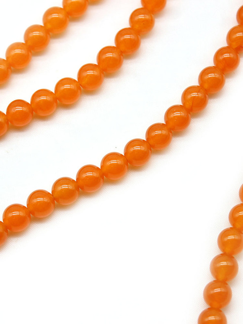 Naturalny kamień AAA pomarańczowy chalcedon - koraliki dystansowe do tworzenia biżuterii DIY 15-calowy strumień 6/8/10/12mm - Wianko - 5