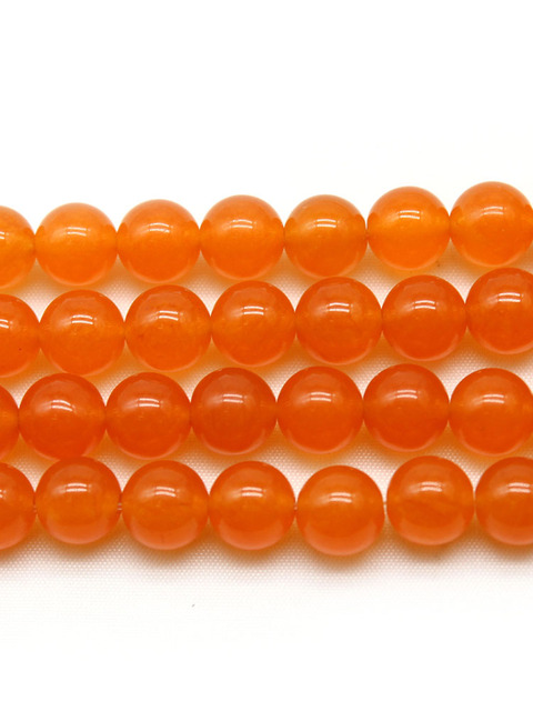 Naturalny kamień AAA pomarańczowy chalcedon - koraliki dystansowe do tworzenia biżuterii DIY 15-calowy strumień 6/8/10/12mm - Wianko - 1