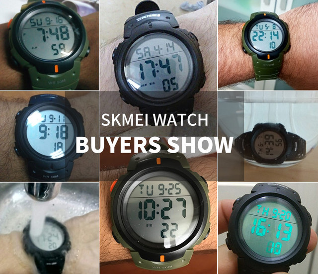 Męski zegarek cyfrowy SKMEI Chronos z odliczaniem, wodoodporny, LED, elektroniczny - Wianko - 1