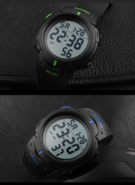 Męski zegarek cyfrowy SKMEI Chronos z odliczaniem, wodoodporny, LED, elektroniczny - Wianko - 13