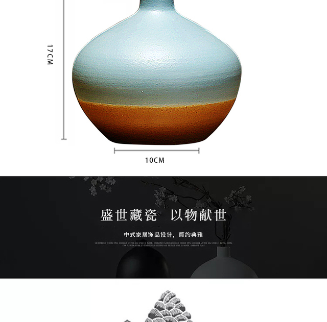 Eleganckie minimalistyczne chińskie wazony ceramiczne Vintage do dekoracji domu DI50HP - Wianko - 12