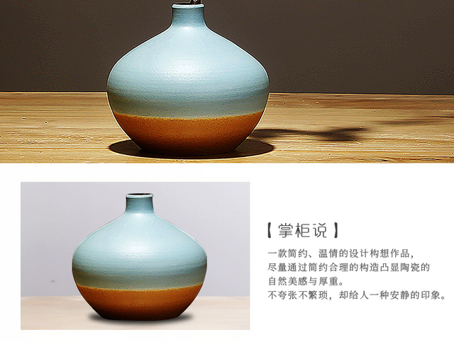 Eleganckie minimalistyczne chińskie wazony ceramiczne Vintage do dekoracji domu DI50HP - Wianko - 8