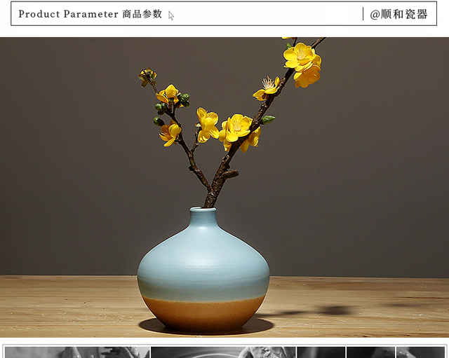 Eleganckie minimalistyczne chińskie wazony ceramiczne Vintage do dekoracji domu DI50HP - Wianko - 10