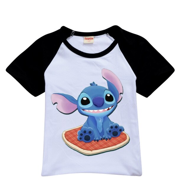 Chłopięcy zestaw 2 częściowy T-shirt i szorty Stitch Chill dla dzieci w wieku 10-12 lat - Wianko - 16