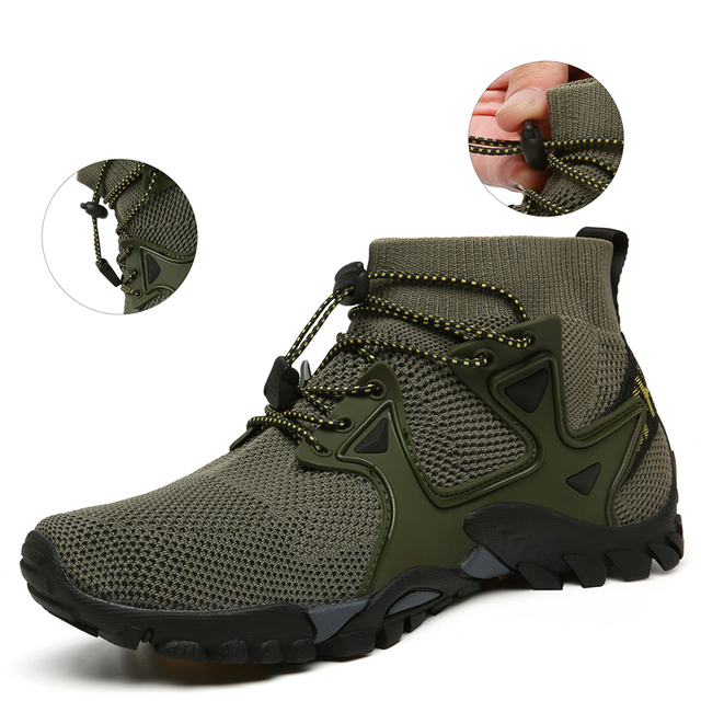 Buty górskie trekkingowe męskie JIEMIAO Mesh - odpowiednie do wspinaczki, miękkie, elastyczne (rozmiar 36-47) - Wianko - 9