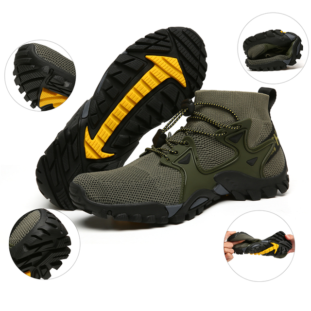 Buty górskie trekkingowe męskie JIEMIAO Mesh - odpowiednie do wspinaczki, miękkie, elastyczne (rozmiar 36-47) - Wianko - 13