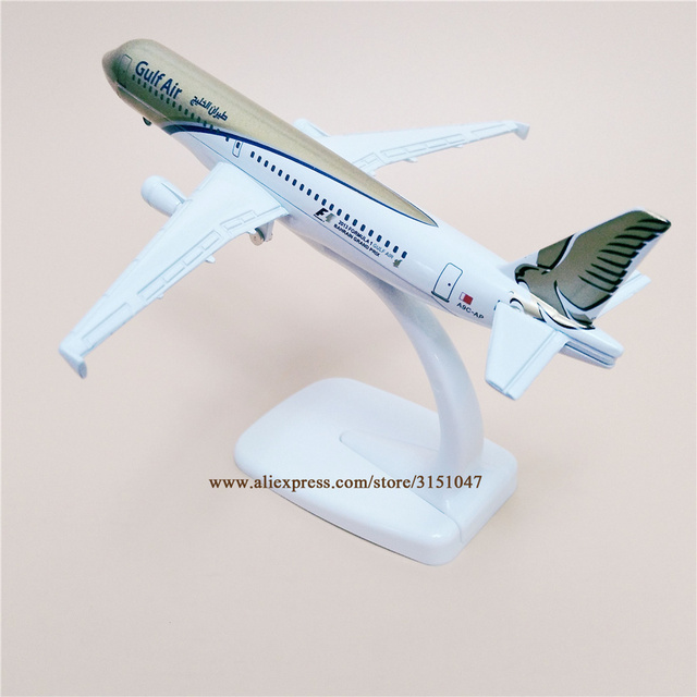 16cm Model samolotu Gulf Air Airbus 320 A320 dla dzieci – odlew z metalu, linie lotnicze Airways - Wianko - 16