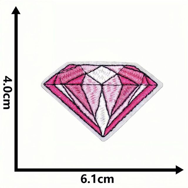 Magnes z haftem Marchew w kształcie serca z dogo diamentowym - ozdoba w stylu motocyklowym na odzież, kurtki, spodnie - Wianko - 11
