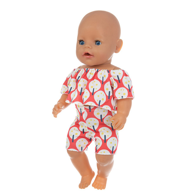 Kombinezon ubranko dla lalki wysokiej jakości, pasujące do lalek o długości 17 cali (43cm). Idealne na urodziny dziecka i festiwal - Wianko - 23