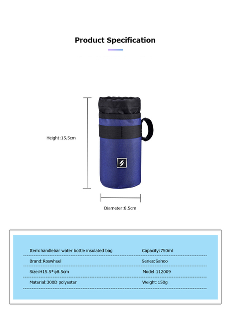 Sahoo 112009 - torba termiczna 750ml na napój rowerowy z izolacją - Wianko - 6