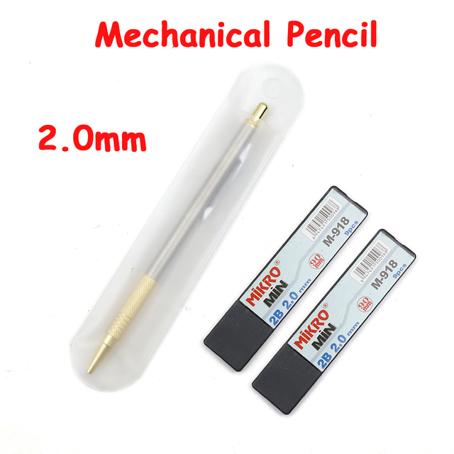 Metalowy ołówek automatyczny 2.0/3.0mm 2B wysokiej jakości dla prac stolarskich - Wianko - 12