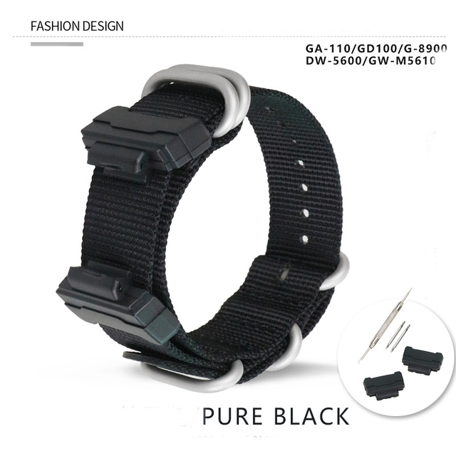 Pasek do zegarka Nylon Canvas 22mm dla Casio G-SHOCK GA110/DW G5600 - wymiana bransoletki z TPU adapterami - Wianko - 24
