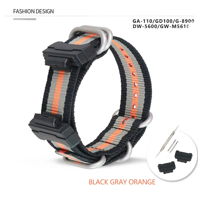 Pasek do zegarka Nylon Canvas 22mm dla Casio G-SHOCK GA110/DW G5600 - wymiana bransoletki z TPU adapterami - Wianko - 31