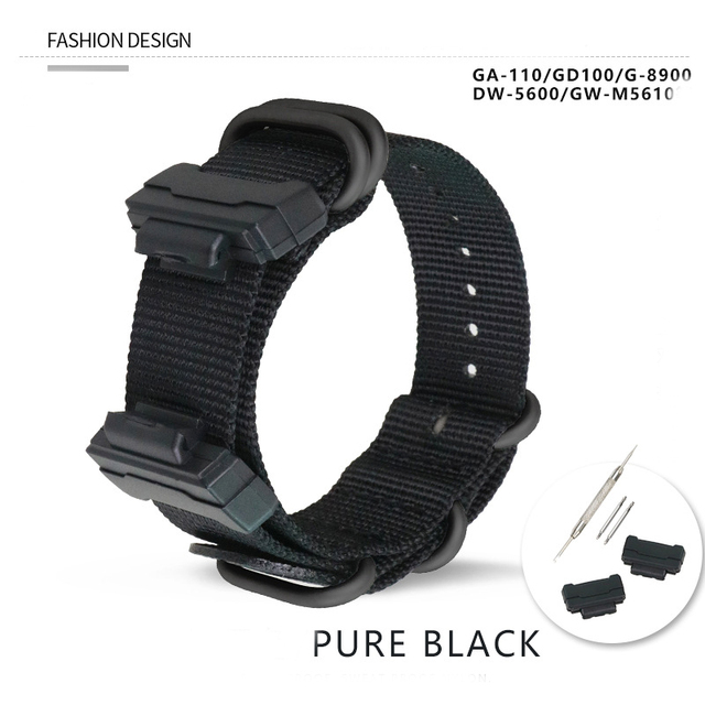 Pasek do zegarka Nylon Canvas 22mm dla Casio G-SHOCK GA110/DW G5600 - wymiana bransoletki z TPU adapterami - Wianko - 28