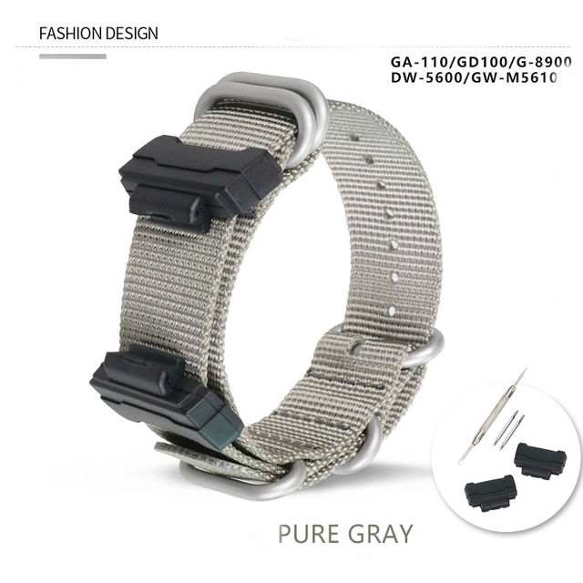 Pasek do zegarka Nylon Canvas 22mm dla Casio G-SHOCK GA110/DW G5600 - wymiana bransoletki z TPU adapterami - Wianko - 14