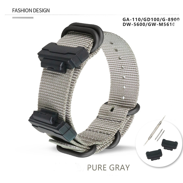 Pasek do zegarka Nylon Canvas 22mm dla Casio G-SHOCK GA110/DW G5600 - wymiana bransoletki z TPU adapterami - Wianko - 13