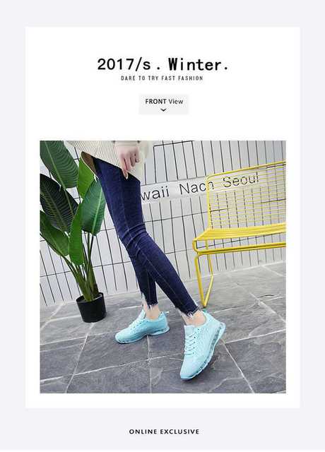 Kobiece buty treningowe 2021 - nowoczesny fason, kolorowe, wygodne i wysokiej jakości trampki z gumową podeszwą - Wianko - 2