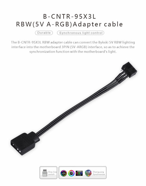 Kabel do świateł ASUS AURA RGB/RBW o długości 10cm - Wianko - 1