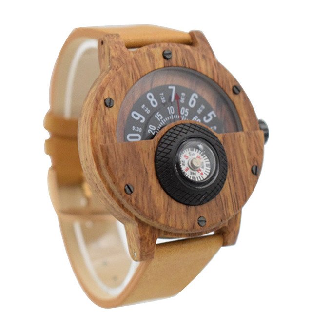 Męskie zegarki na rękę - Twórczy azjatyckie drewniane zegarki kwarcowe z palisandru - Wianko - 9