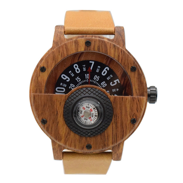Męskie zegarki na rękę - Twórczy azjatyckie drewniane zegarki kwarcowe z palisandru - Wianko - 3