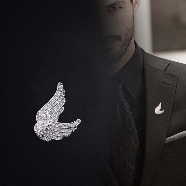 Metalowe przypinki do klapy - wysoka jakość, elegancki design - skrzydła anioła dla mężczyzn i kobiet - Wianko - 3