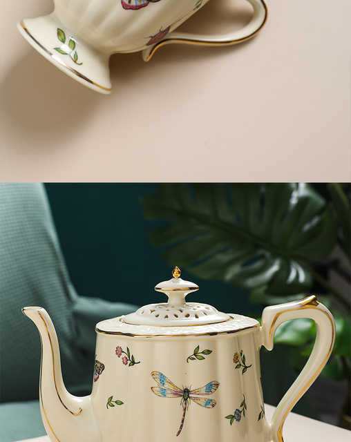 Ceramiczny dzbanek do herbaty w stylu angielskim Ware ogrzewający aromatyczne napoje - Wianko - 9