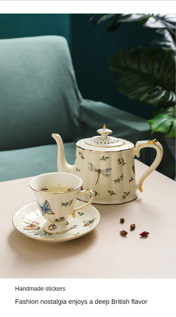 Ceramiczny dzbanek do herbaty w stylu angielskim Ware ogrzewający aromatyczne napoje - Wianko - 4