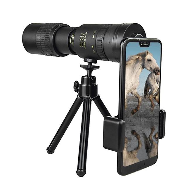 Monokular Zoom 4K 10-300X40 mm - Super teleobiektyw do podróży na plażę, obsługujący smartfony - Wianko - 2