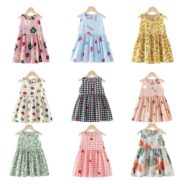 Letnia sukienka dla dziewczynek 2-8 lat w stylu Princess z nadrukiem wiśni i groszkiem - Wianko - 2