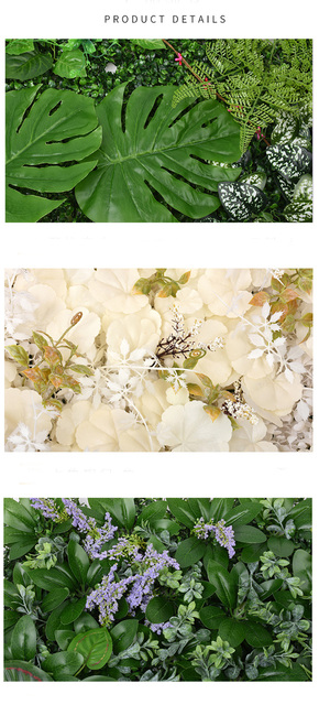 Sztuczne kwiaty dekoracyjne na ślub, imprezy - Panele z wieszonymi wisteriami i różami - Wianko - 2