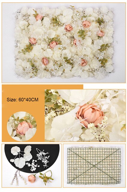 Sztuczne kwiaty dekoracyjne na ślub, imprezy - Panele z wieszonymi wisteriami i różami - Wianko - 4