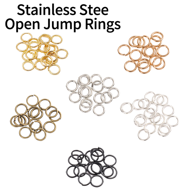 Wysokiej jakości złącza pierścienie dzielone split loop rings do wyrobu biżuterii - 20-500 szt - Wianko - 1