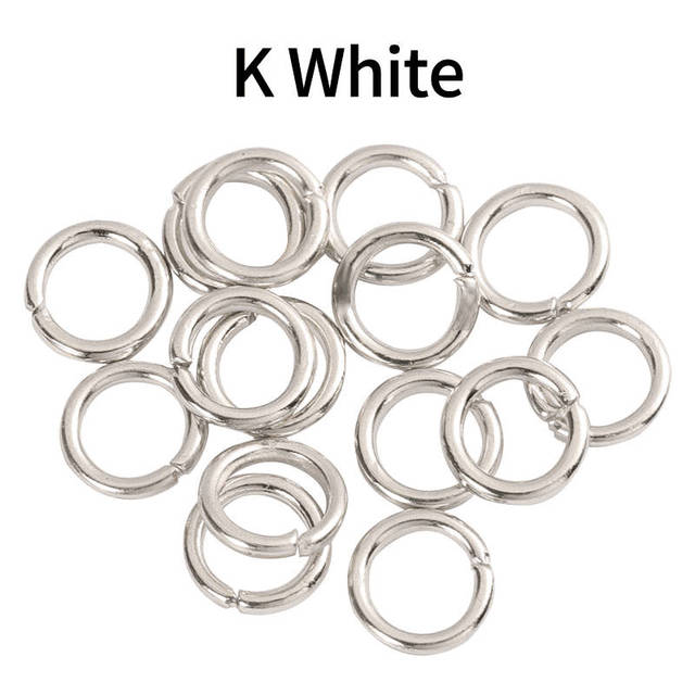 Wysokiej jakości złącza pierścienie dzielone split loop rings do wyrobu biżuterii - 20-500 szt - Wianko - 7