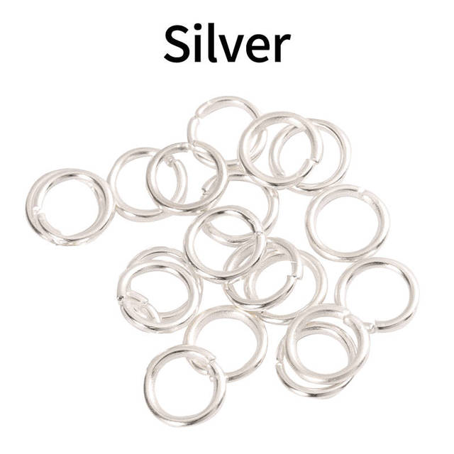 Wysokiej jakości złącza pierścienie dzielone split loop rings do wyrobu biżuterii - 20-500 szt - Wianko - 4